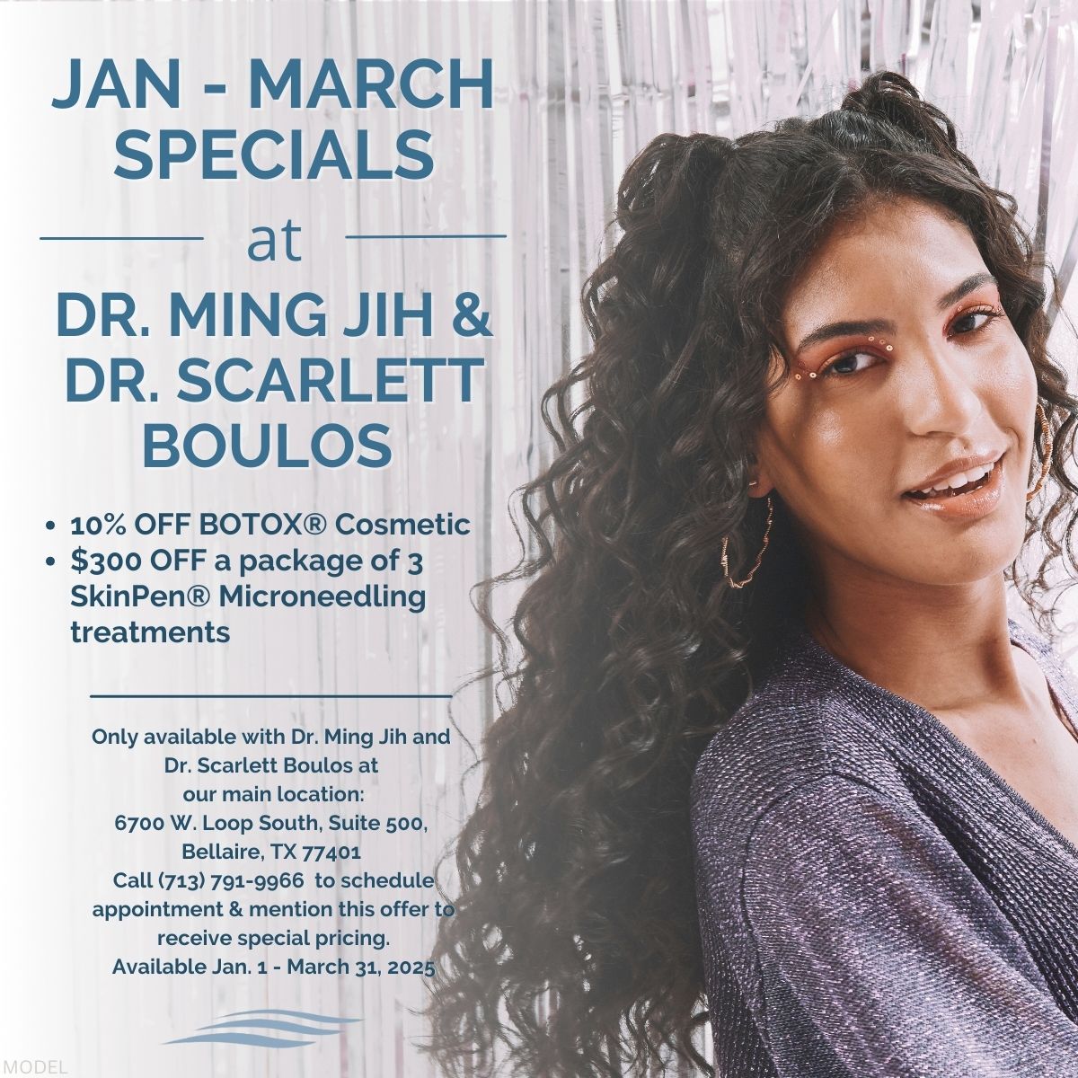 Dr. Ming Jih’s and Dr. Scarlett Boulos’s January - March Special